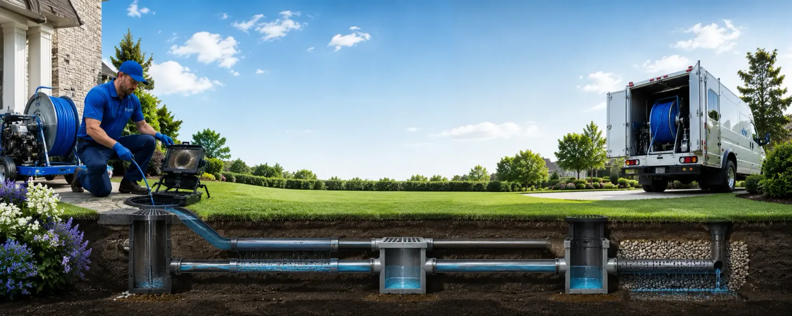 Outdoor drain cleaning information for Athens, IL